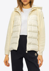 Moncler Padded Wool Hooded Jacket  Cream J10939B00010 M1241-034
