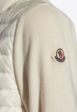 Moncler Down-Filled Wool Cardigan Cream J10939B00024 M1131-030