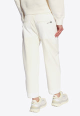 Moncler Paneled Tapered Track Pants Cream J10939L00005 M1367-032