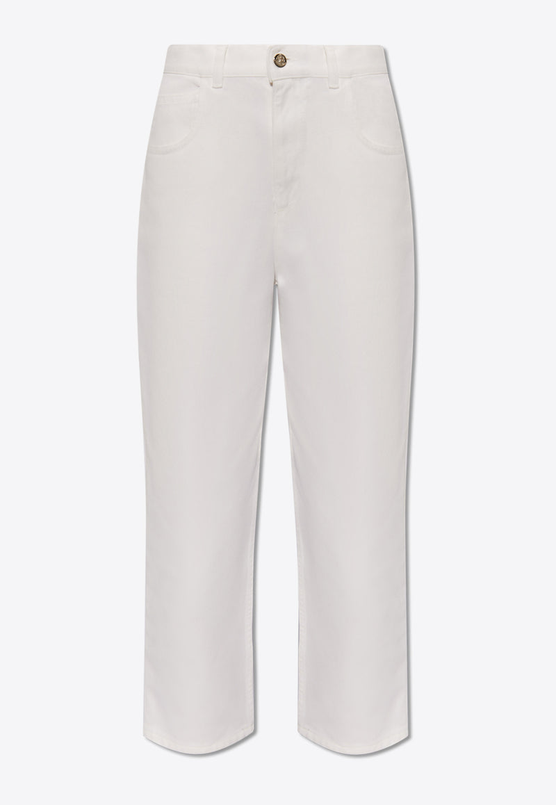 Moncler High-Rise Cropped Jeans White J10932A00014 54A77-001