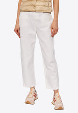 Moncler High-Rise Cropped Jeans White J10932A00014 54A77-001