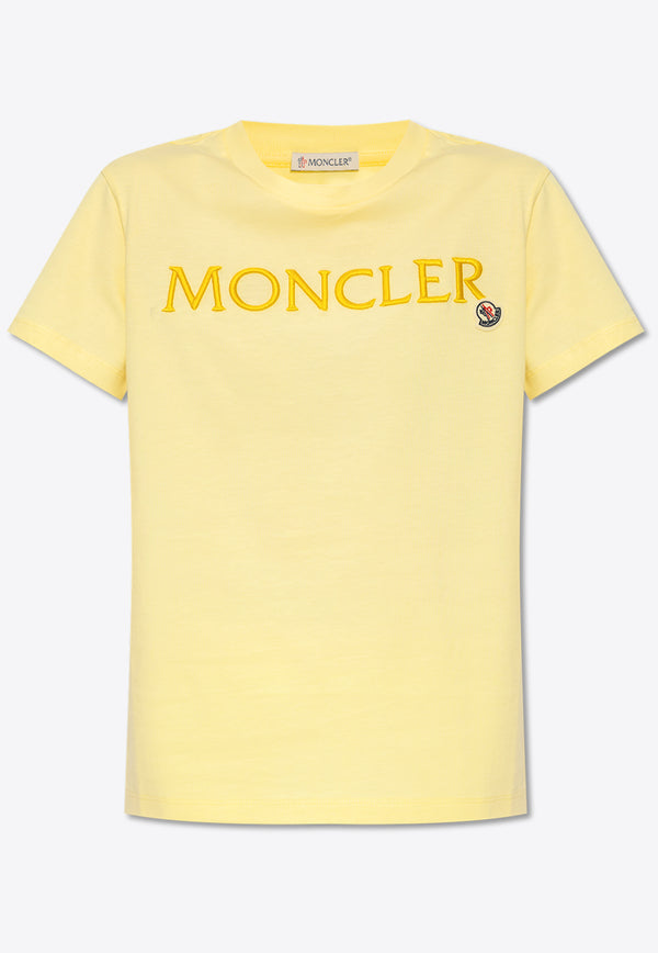 Moncler Embroidered Logo T-shirt Yellow J10938C00006 829HP-10W