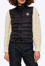 Moncler Logo Patch Quilted Down Vest Black J10931A10200 53048-999