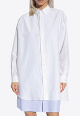 Loewe Long-Sleeved Shirt Dress White S359Y09XD9 0-WHITE BLUE
