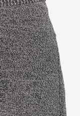 GANNI Melange Rib Flared Pants Gray K2080 2565-099