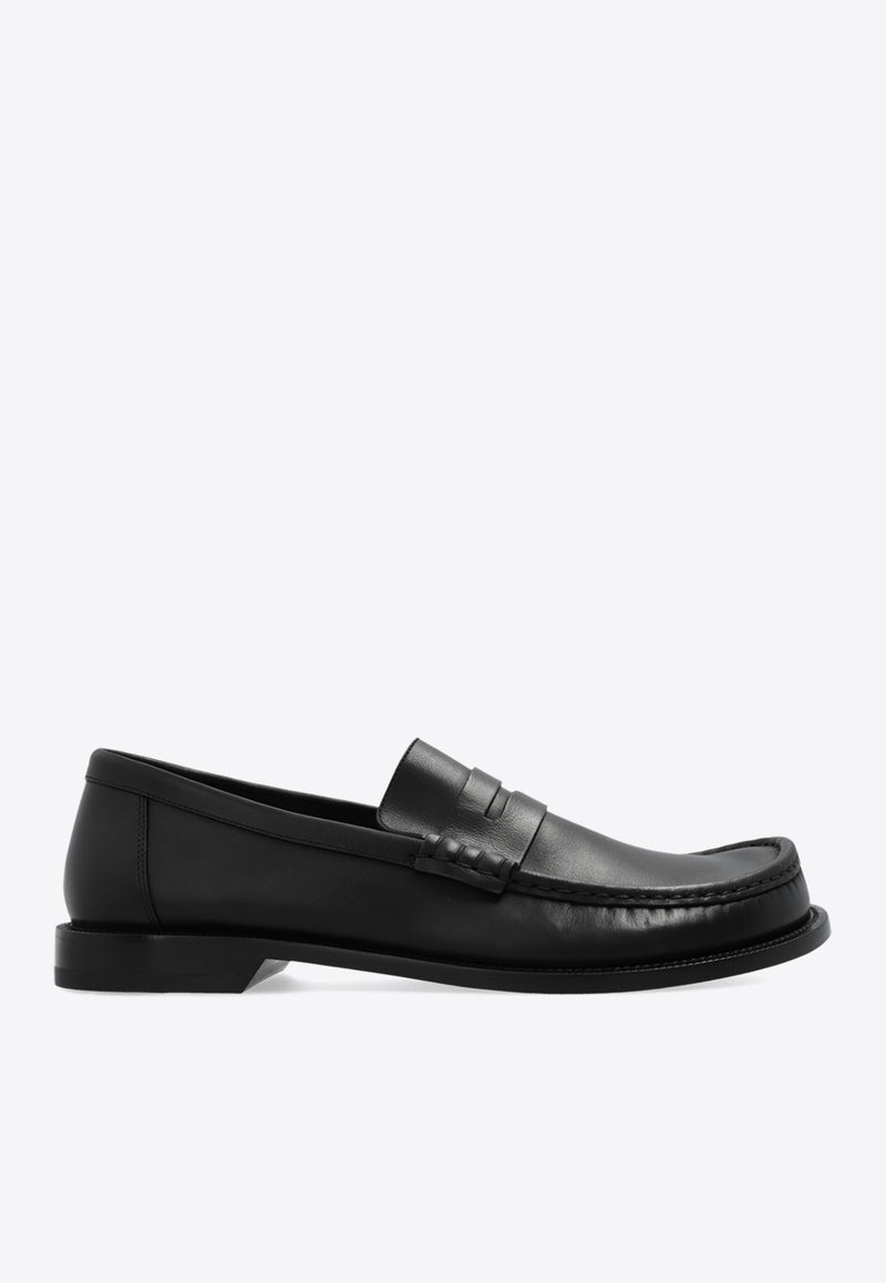 Loewe Campo Leather Loafers Black M816290X23 0-BLACK