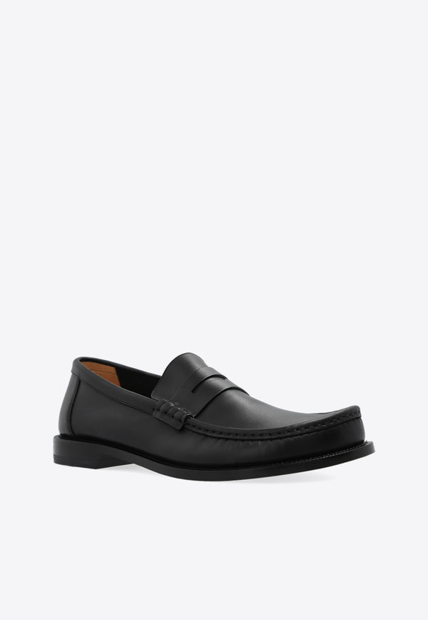 Loewe Campo Leather Loafers Black M816290X23 0-BLACK