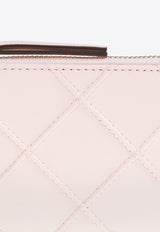 Tory Burch Fleming Soft Leather Zip Cardholder Pink 152602 0-651
