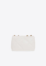 Tory Burch Small Kira Diamond Leather Shoulder Bag White 154706 0-100