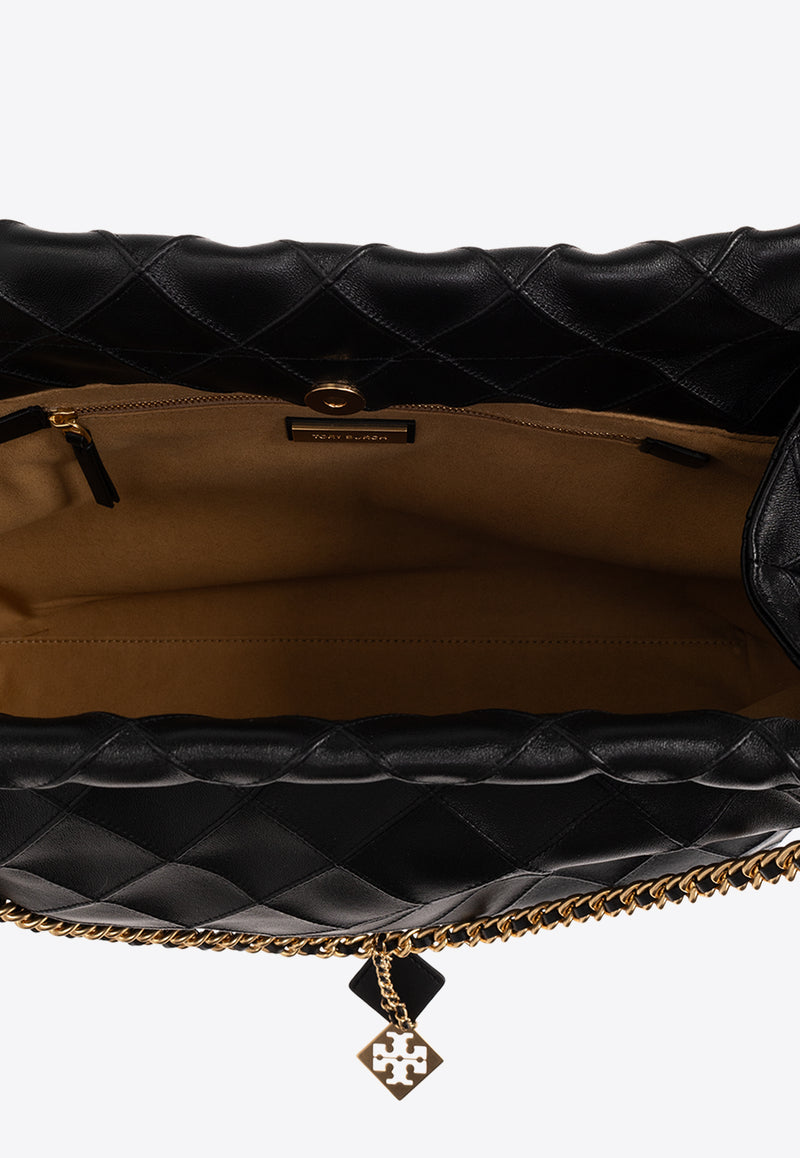 Tory Burch Fleming Soft Leather Shoulder Bag Black 154572 0-001