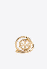 Tory Burch Miller Crystal Embellished Double Ring Gold 157233 0-783