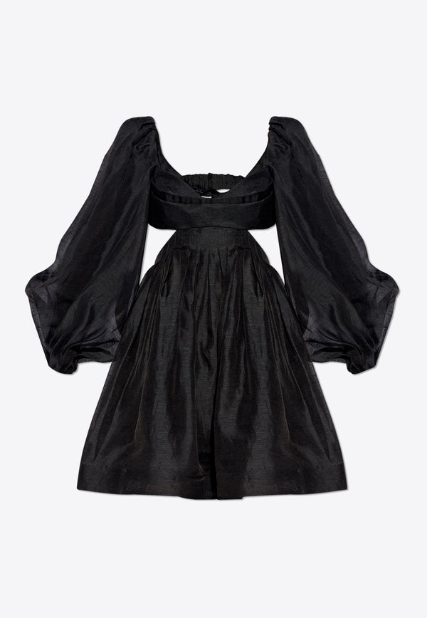 Zimmermann Harmony Cut-Out Mini Dress Black 1696DS242 0-BLK