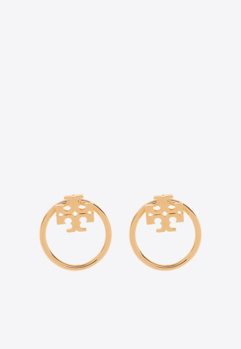 Tory Burch Miller Double T Hoop Earrings Gold 157228 0-720