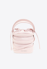 Alexander McQueen The Rise Calf Leather Bucket Bag Pink 787126 1VPHI-9813
