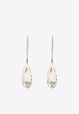 Alexander McQueen Jeweled Stick Crystal Drop Earrings Silver 791190 J180E-1218