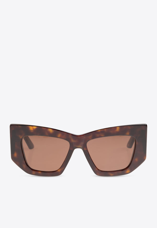 Alexander McQueen Tortoiseshell Geometric Sunglasses Brown 792470 J0749-2305