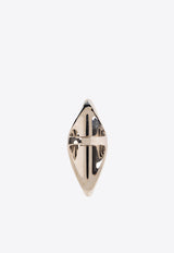 Alexander McQueen Shard Crystal Embellished Ring Silver 791203 J180E-1218