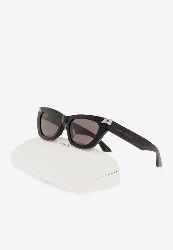 Alexander McQueen Punk Rivet Cat-Eye Sunglasses Gray 781194 J0749-1056
