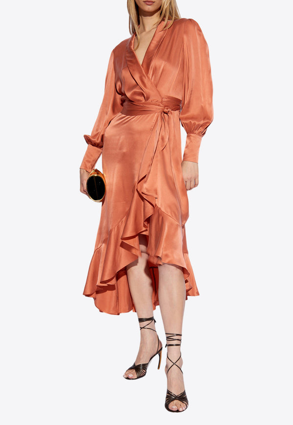 Zimmermann Silk Dress - Orange Orange 8066DRS24 0-PAY