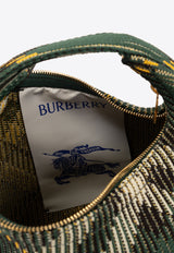 Burberry Mini Peg Signature Check Shoulder Bag Green 8082042 B8636-IVY