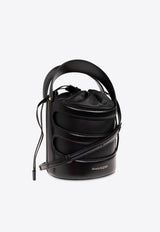 Alexander McQueen The Rise Nappa Leather Bucket Bag Black 787126 1VPGI-1000