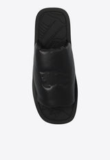 Burberry Slab EKD Leather Slides Black 8081566 A1189-BLACK