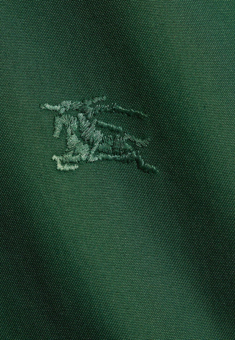 Burberry EKD Embroidered Short-Sleeved Shirt Green 8082901 B8636-IVY
