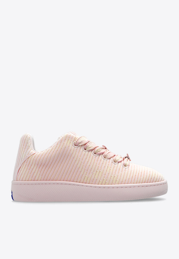 Burberry Check Knit Box Low-Top Sneakers
 Pink 8081730 B8684-CAMEO IP CHECK
