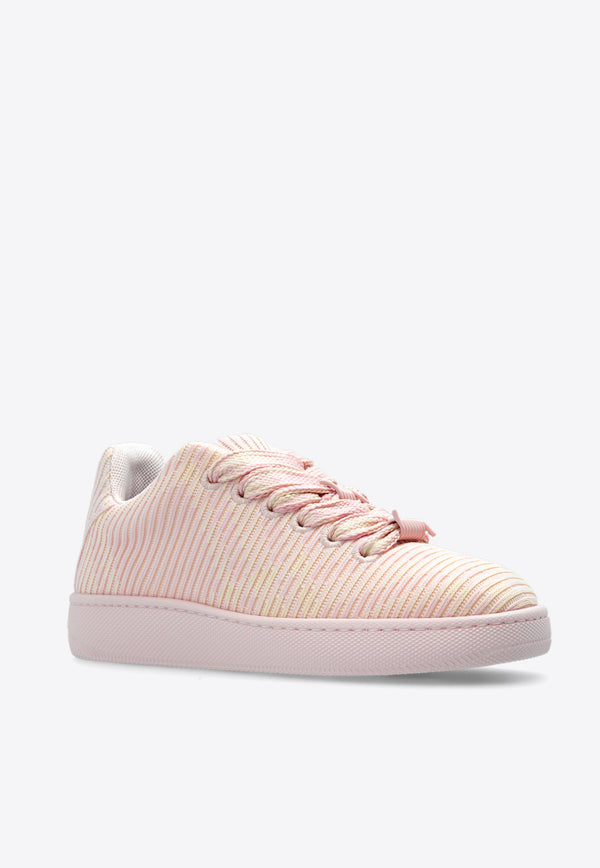Burberry Check Knit Box Low-Top Sneakers
 Pink 8081730 B8684-CAMEO IP CHECK