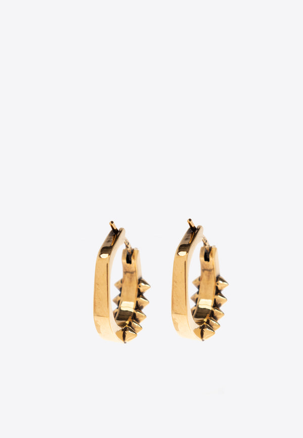 Alexander McQueen Studded Hoop Earrings Gold 789583 J160K-8500