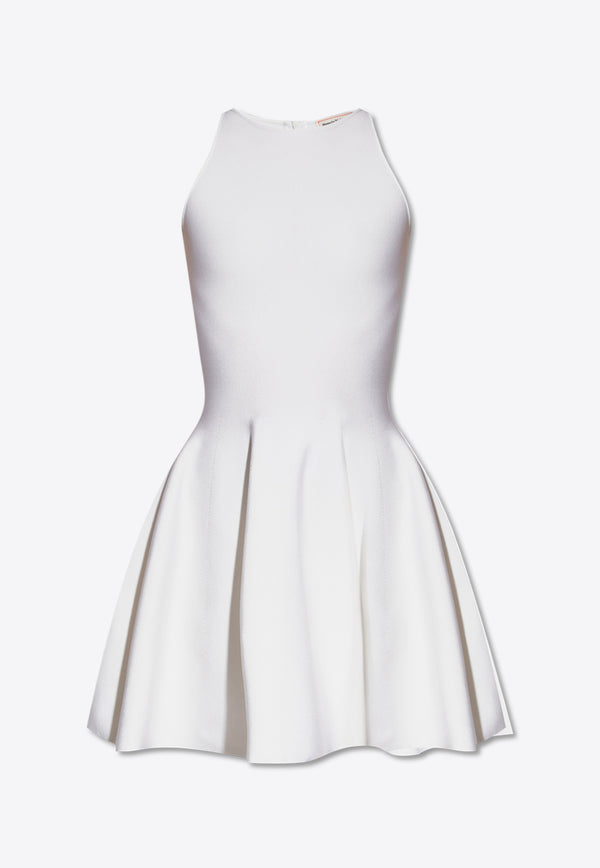 Alexander McQueen Flared Sleeveless Mini Dress
 White 791091 Q1A9V-9026
