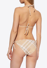 Burberry Signature Check Triangle Bikini Top Beige 8082751 B8686-FLAX IP CHECK