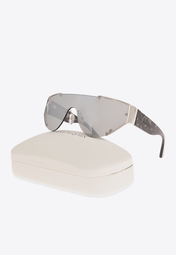 Alexander McQueen Grip Shield Sunglasses Gray 792510 I3312-1275