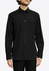 Burberry EKD Embroidered Long-Sleeved Shirt Black 8071799 A1189-BLACK