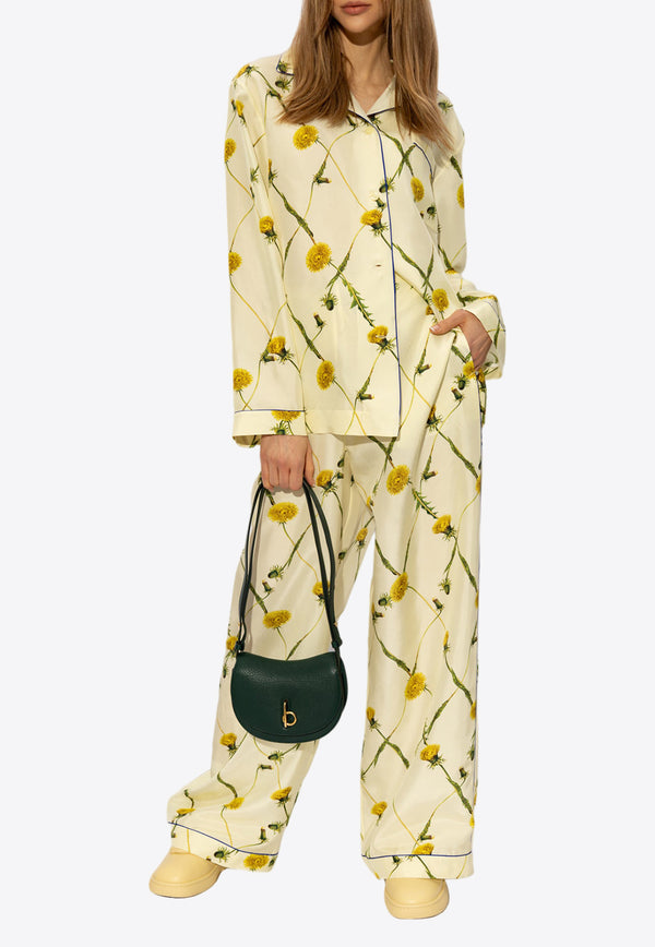 Burberry Floral Print Pajama Shirt Yellow 8082986 B8788-SHERBET IP PATTERN