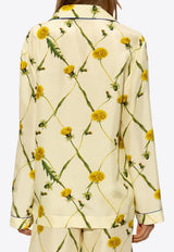 Burberry Floral Print Pajama Shirt Yellow 8082986 B8788-SHERBET IP PATTERN