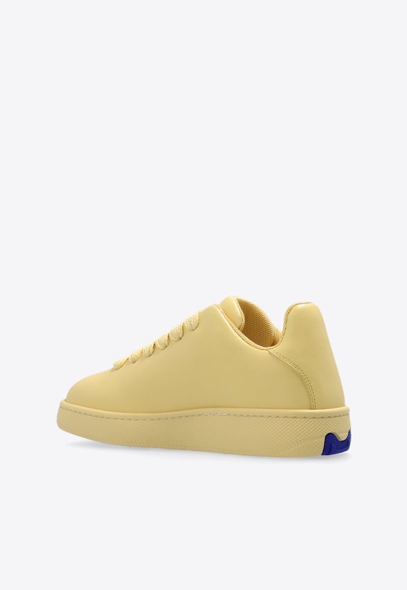 Burberry Box Leather Low-Top Sneakers Yellow 8083396 A3364-DAFFODIL