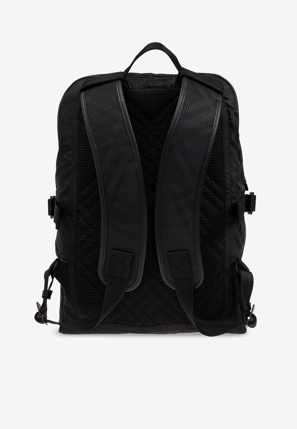 Burberry Jacquard Check Nylon Backpack Black 8080840 A1189-BLACK