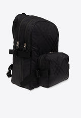 Burberry Jacquard Check Nylon Backpack Black 8080840 A1189-BLACK