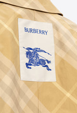 Burberry Reversible Checked Trench Coat Beige 8083625 B8626-FLAX