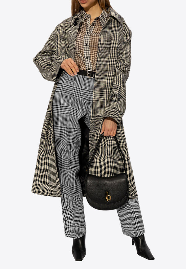 Burberry Houndstooth Check Wool Pants Black 8082672 A7820-MONOCHROME IP PTTN