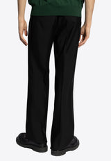 Burberry Straight-Leg Tailored Wool Pants Black 8087049 A1189-BLACK