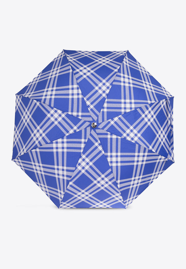 Burberry Signature Check Folding Umbrella Blue 8083556 B7323-KNIGHT