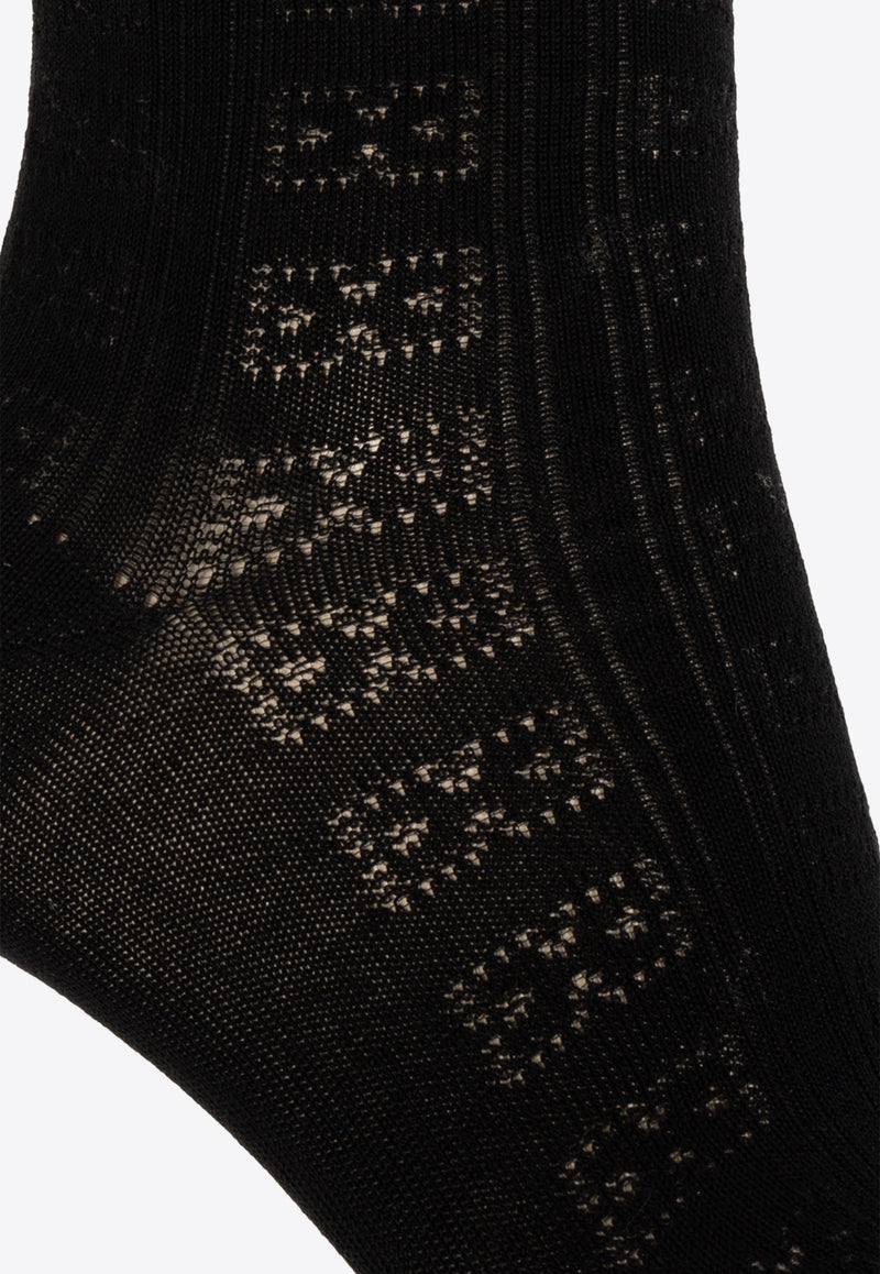 GANNI Short Ruffled Socks Black A5828 5896-099