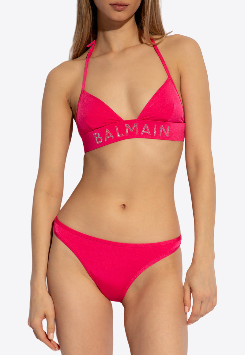 Balmain Studded Logo Bikini Pink BKB801790 0-532
