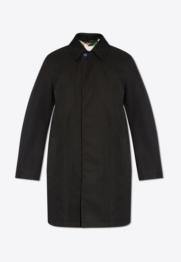 Burberry Single-Breasted Long Coat Black 8084507 A1189-BLACK