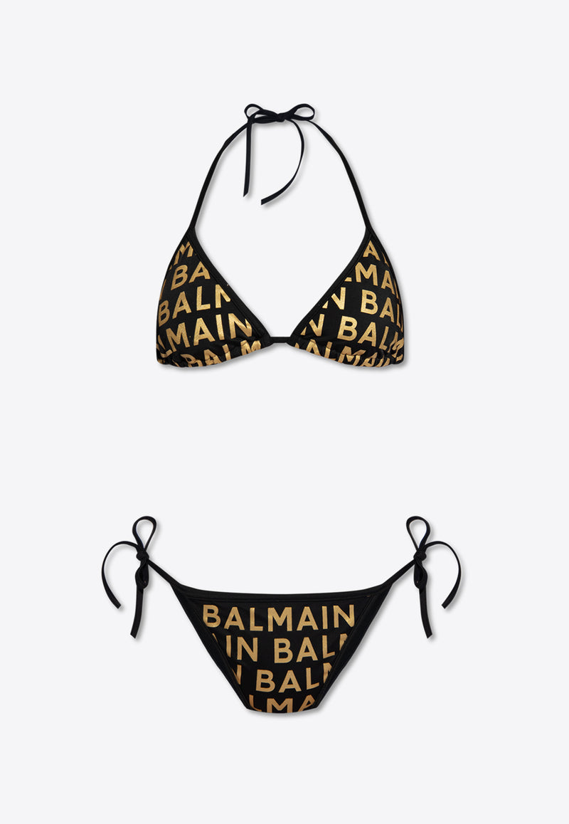 Balmain Logo Monogram Bikini Black BKB901740 0-012