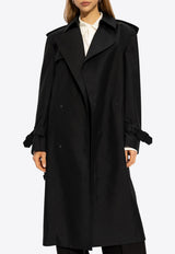 Burberry Double-Breasted Trench Coat Black 8088822 A1189-BLACK