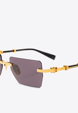 Balmain Pierre Square Sunglasses Gray BPS-150E-53 0-0