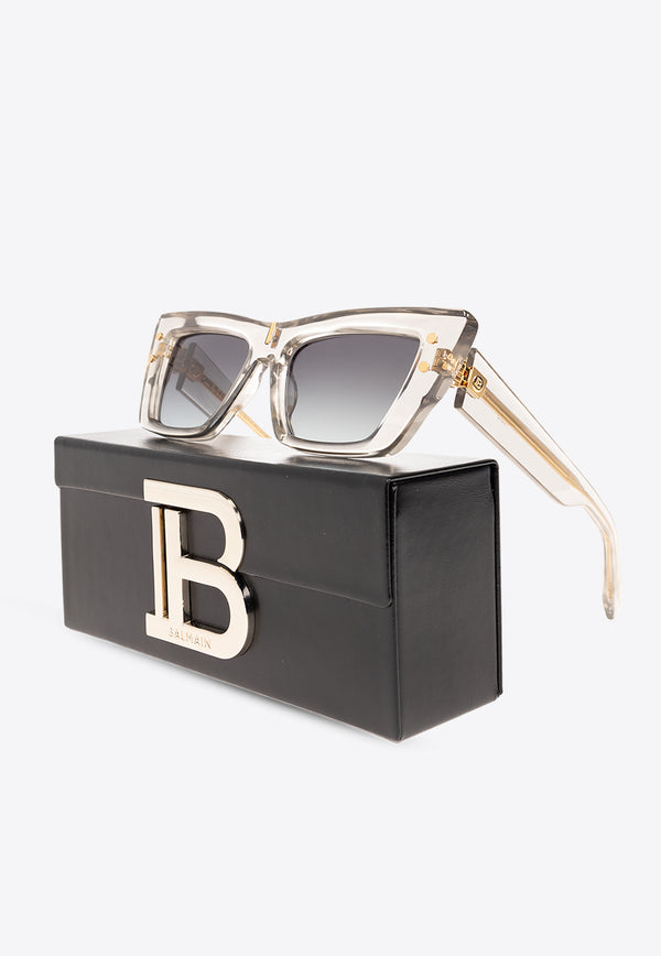 Balmain B-Eye Cat-Eye Sunglasses  Gray BPS-156B-54 0-0